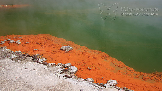 Vibrant Orange Deposits